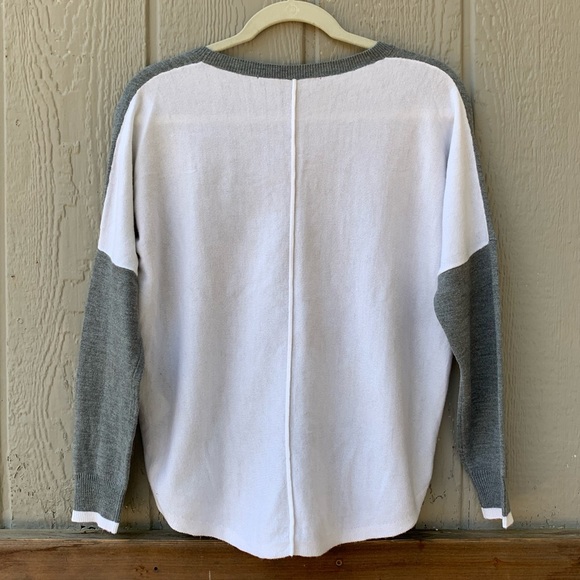French Connection two tone color block long sleeve sweater - Picture 3 of 10